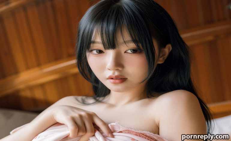 Overcome Shame and Have the Best Adult Sex Ever Woman with black hair in a pink blanket, seated on a bed and looking to the side in a softly lit bedroom.